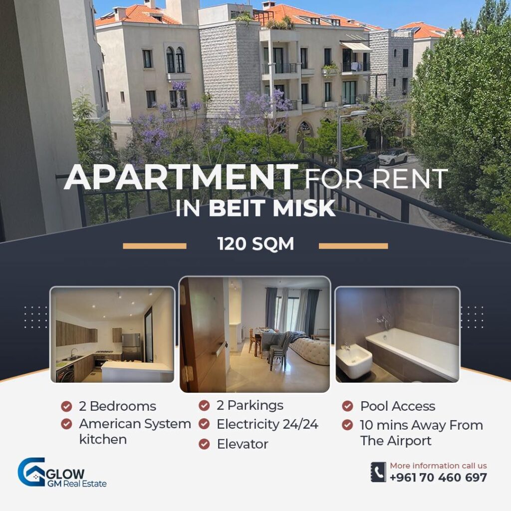 Apartment for rent in Beit Misk - 120 sqm Apartment for rent in Beit Misk - 120 sqm